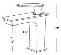 American Imaginations 17.5-in. W Above Counter White Bathroom Vessel Sink Set For 1 Hole Right Faucet AI