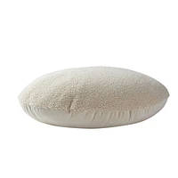 Mainstays Teddy Coussin Décoratif Rond, Gris