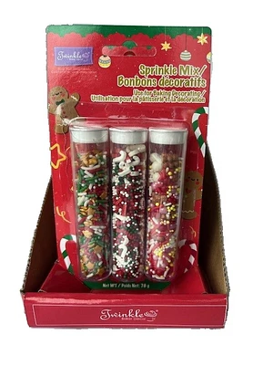 Twinkle Christmas 3 Tubes Candyland Sprinkles 78g, TWINKLE XMAS 3TUBES PRINKLES