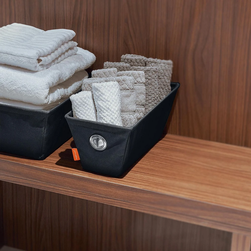 neatfreak! Low Profile Rectangular Storage Bin with Grommets, Storage Bin