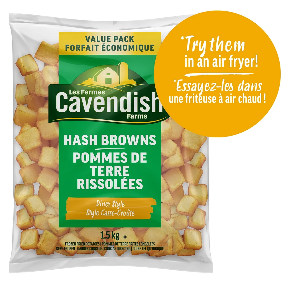 Pommes de terre rissolées style casse-croûte format économique des Fermes Cavendish | Fait au Canada | Fière entreprise canadienne Pommes de Terre Rissolées Style Casse-Croûte