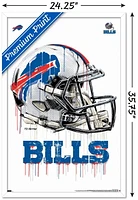 NFL Buffalo Bills - Drip Helmet 20 Wall Poster with Magnetic Frame