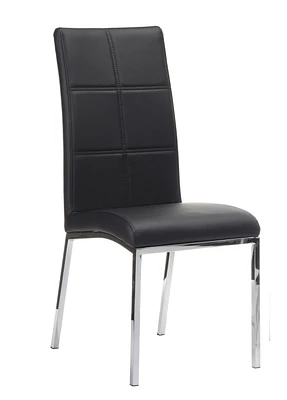 Topline Home Furnishing Black Leatherette Dining Chairs