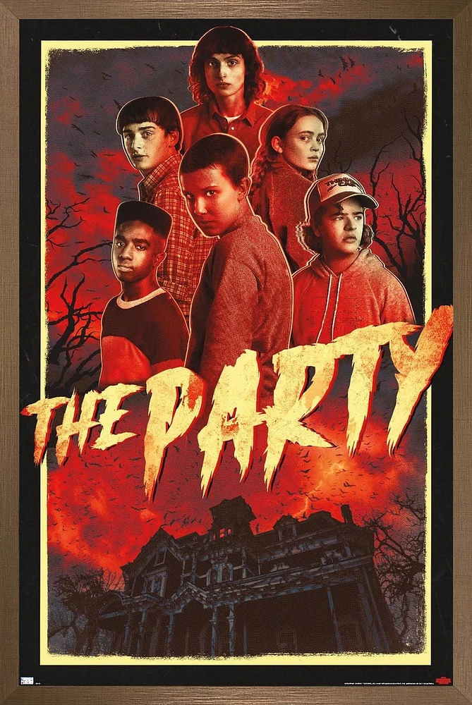Netflix Stranger Things: Season 4 - The Party Wall Poster with Magnetic Frame