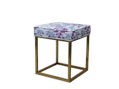 Pouf avec base en métal