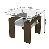 Table de bout nano canadienne Cappuccino