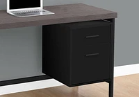 Monarch Specialties Computer Desk, Home Office, Laptop, Left, Right Set-up, Storage Drawers, 48"l, Work, Metal, Laminate, Black, Grey, Contemporary, Modern
