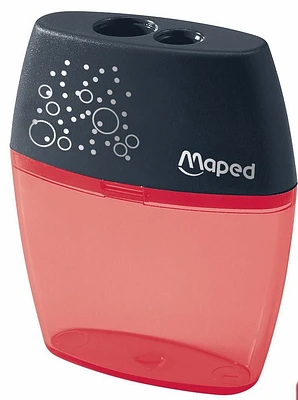 Maped Aiguisoir Vertical 2 trous - Rouge Aiguisoir 2 trous reservoir - Rouge Crayons standards ou larges