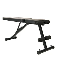 Banc de musculation pliable avec bandes de résistance GoZone – Noir Barre cheville rembourrée