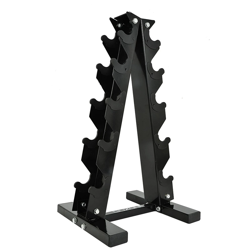 GoZone A Frame Dumbbell Rack – Black, Holds 5 pairs of dumbbells