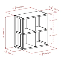 5-PC Timothy 2 x 2 shelf with 4 Chocolate Fabric Baskets, item 20452