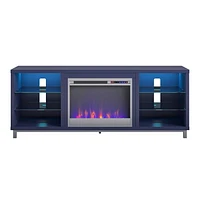 Lumina Deluxe Fireplace TV Stand for TVs up to 70", Blonde Oak