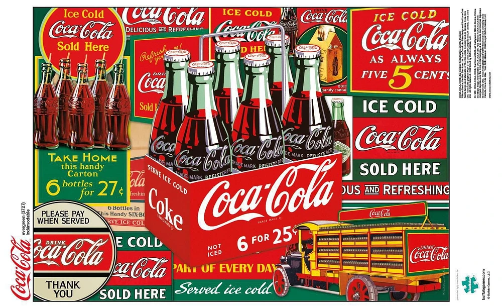 Buffalo Games Le puzzle Americana Coca-Cola Evergreen en 500 pièces