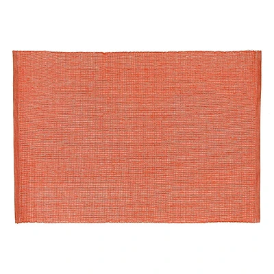 Chambray Ribbed Placemat (Orange) - Set of 12