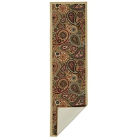 Tapis contemporain à motif de feuilles et à sous-couche en caoutchouc de la collection Ottohome