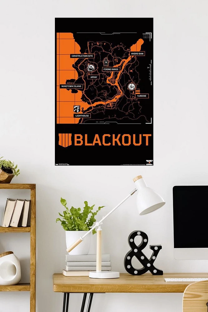 Call of Duty: Black Ops 4 - Blackout Map Wall Poster, 22.375" x 34"