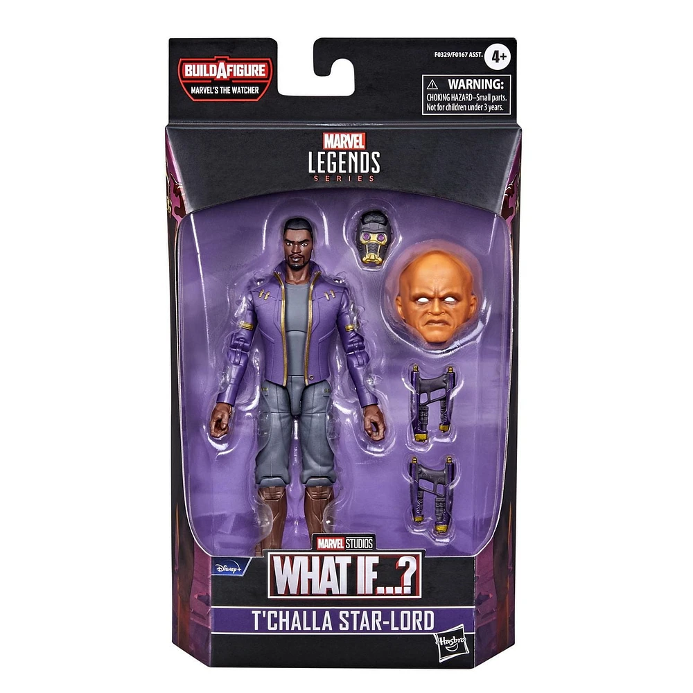 Marvel Legends Series 6-inch Scale Action Figure Toy T'Challa Star-Lord, Premium Design, 1 Figure, 3 Accessories, and Build-A-Figure Part