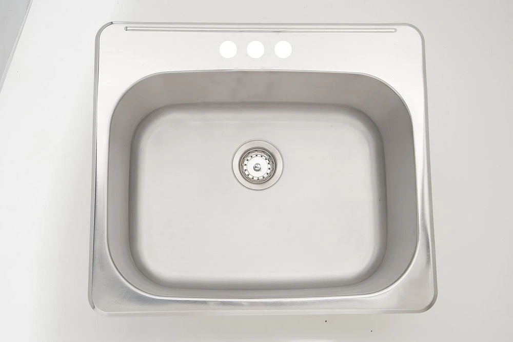 American Imaginations 25-in. W CSA Approved Chrome Laundry Sink With 1 Bowl And 18 Gauge AI-27769