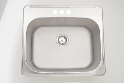 American Imaginations 25-in. W CSA Approved Chrome Laundry Sink With 1 Bowl And 18 Gauge AI-27769