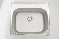 American Imaginations 25-in. W CSA Approved Chrome Laundry Sink With 1 Bowl And 18 Gauge AI-27769