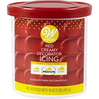 Glaçage décoratif crémeux rouge Wilton