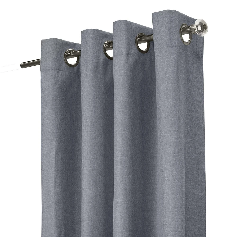 Loft Living Elba, panneau de rideau texturé à oeillets, 100% occultant 52" x 84", bleu
