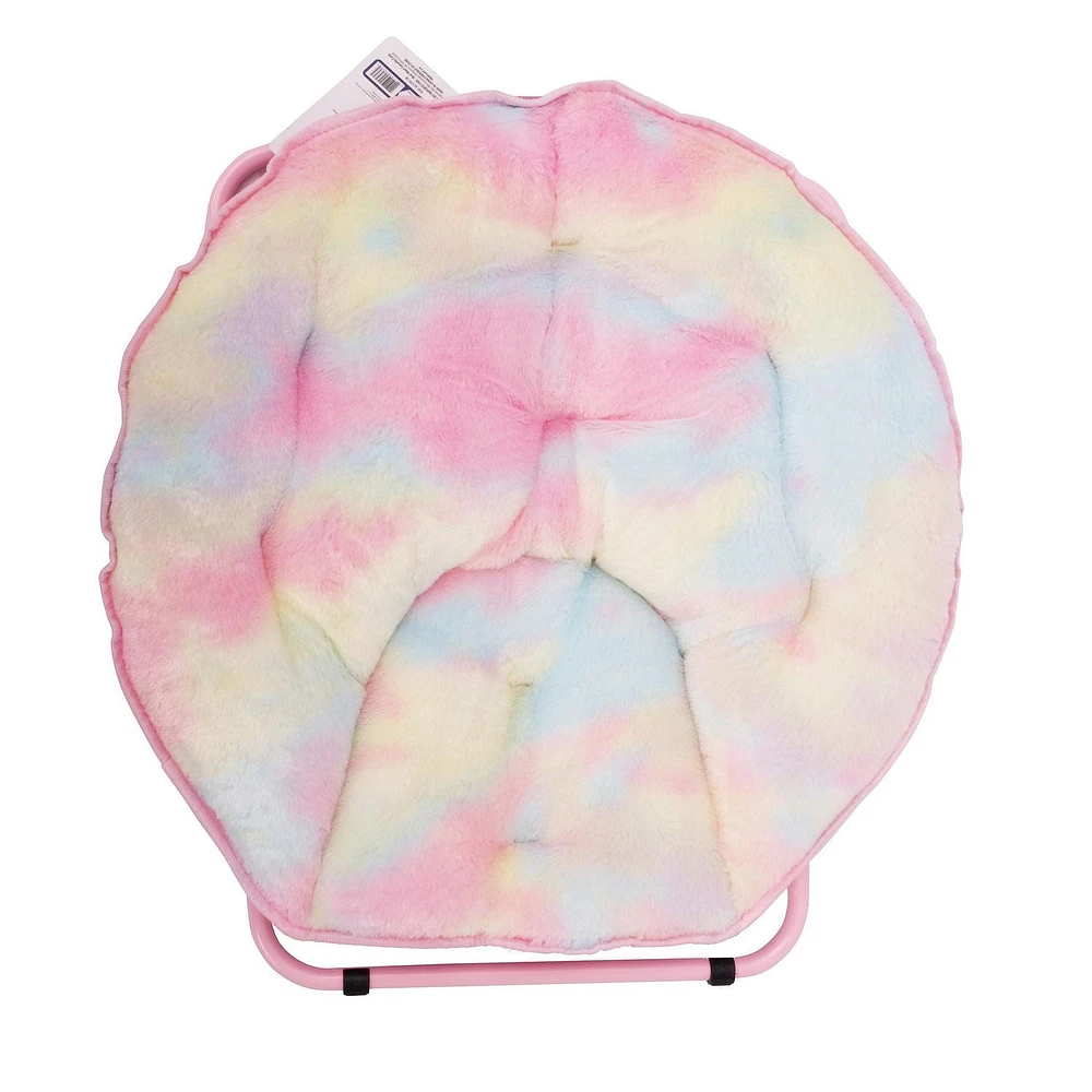 Enfants fauteuil lune en peluche Siège moelleux avec tissu multicolore en peluche