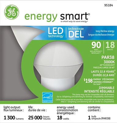 Lampe à DEL PAR38 GE 18 W – paquet de 1