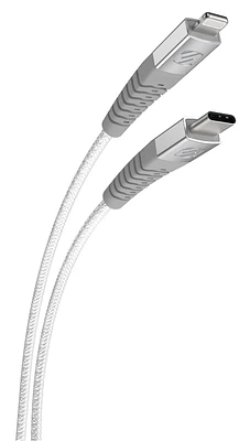 Scosche HDCi4B8WT-SP Stikeline Heavy Duty USB-C to Lightning Power Delivery Charging Cable, HD C/LGHT BRD CBL 8FT WT