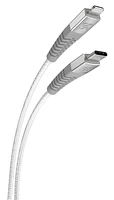 Scosche HDCi4B8WT-SP Stikeline Heavy Duty USB-C to Lightning Power Delivery Charging Cable, HD C/LGHT BRD CBL 8FT WT