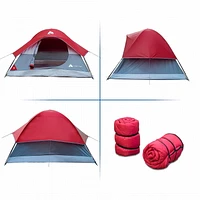 Ozark Trail Combo Camping 3 pièces, 2 sacs de couchage, capacité maximale : 3 personnes, type de produit : tentes dôme dimensions : 7 pi H x 6 pi W x 42 po H