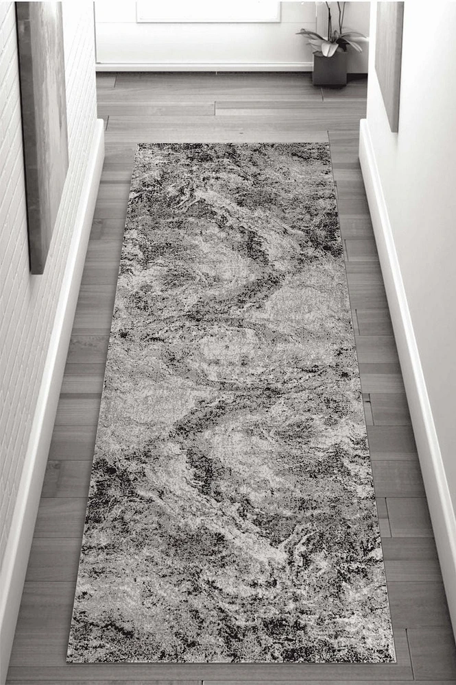 Rug Branch Collection Sakarya Tapis de couloir d'intérieur contemporain abstrait Splash