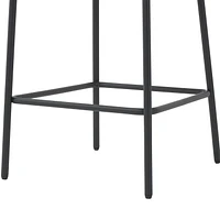 Ensemble de 2 tabourets de bar modernes rembourrés en tissu bouclé de luxe Addison de CorLiving - Tabourets de bar de 25,5 pouces à hauteur de comptoir pour îlot de cuisine - Tabourets modernes élégan