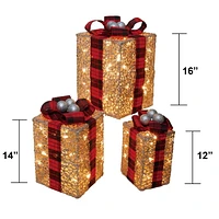 Ensemble-cadeau de Noël éclairé Holiday Time 3 pièces, avec 70 lumières à DEL