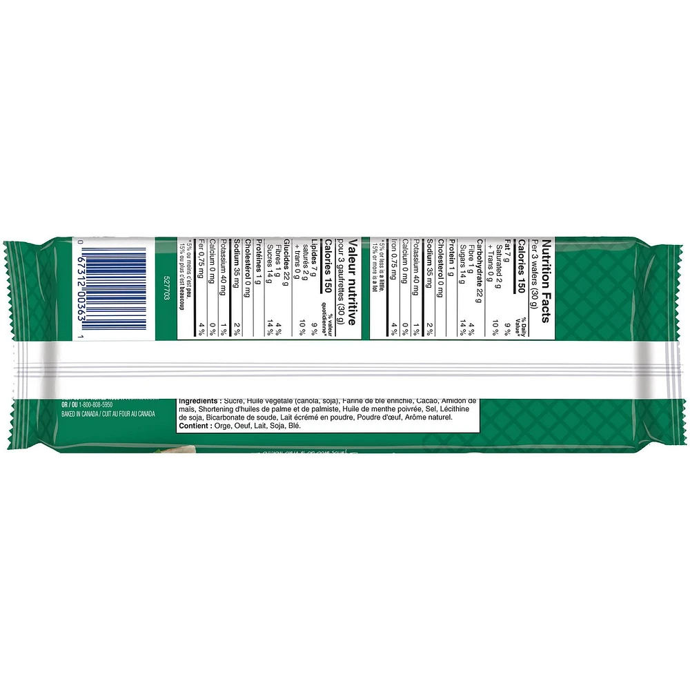 GAUFRETTES CHOCOLAT ET MENTHE
