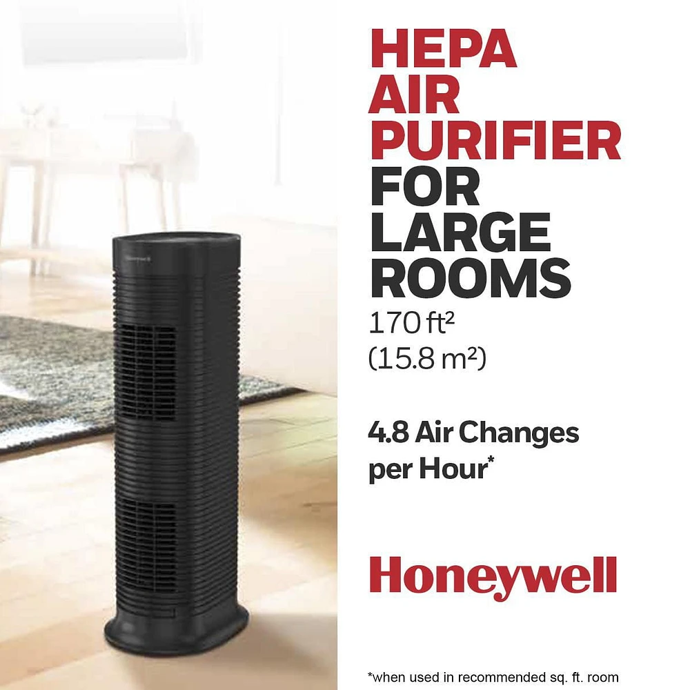 Éliminateur d'allergènes tower à véritables filtre HEPA Honeywell HPA160C Pièce moyenne-grande