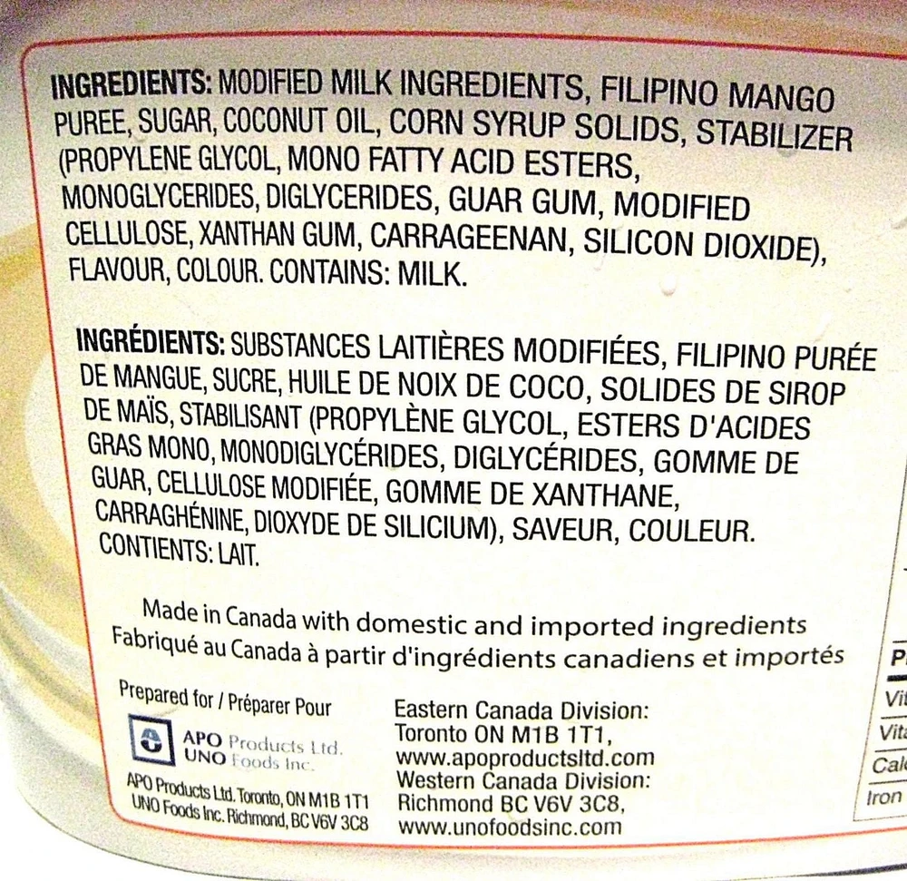 Sorbetero Mangga Philippine Mango Frozen Dessert, 1.42L