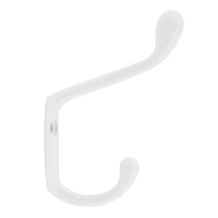 Era Double Paquet de 2 Crochet Blanc 3.25 x 0.75 x 2.25 po.