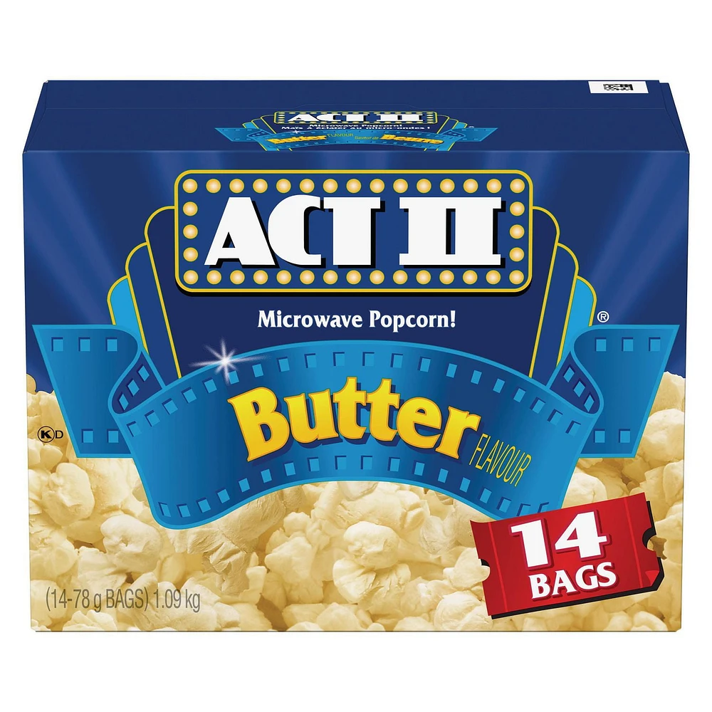 Act II 14s Gourmet micro-onde Popcorn-saveur De Beurre 1,09 kg