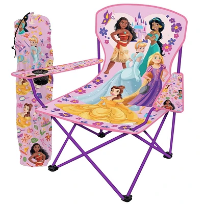 Princesses Chaise de Camping pour Jeunes avec Porte-Gobelet Princesses Chaise Camp Jeunes