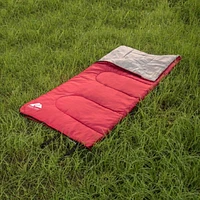 Sac de couchage rectangulaire Ozark Trail 10C, 183cm(L) x76.2cm" (L), note température +50℉/+10℃, extérieur en polyester, Rouge 183cm(L) x76.2cm" (L)