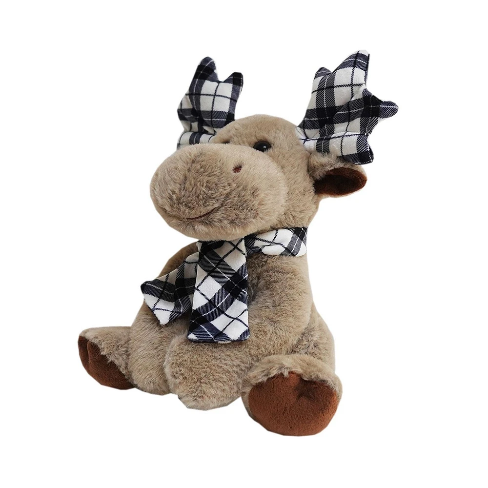 HOLIDAY TIME PLUSH DEER WITH SCARF, 9.5INCH