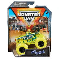 Monster Jam, Official Blue Thunder Monster Truck, Die-Cast Vehicle, 1:64 Scale, Kids Toys for Boys Ages 3 and up, Blue Thunder