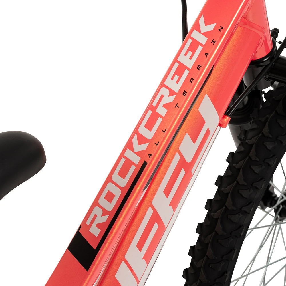 Huffy Rock Creek 20-inch Girls’ 6-speed Mountain Bike, Pink, 5-9 years old