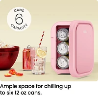 Mini-réfrigérateur portable ICEMAN avec 6 canettes de 355 ml (12 oz), refroidit et chauffe, prise pour voiture incluse - Rose, Nouveau