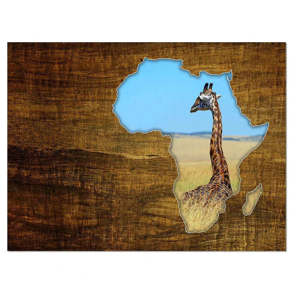 Design Art Conception De Carte De La Faune Afrique Art Sur Toile