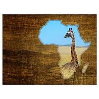 Design Art Conception De Carte De La Faune Afrique Art Sur Toile