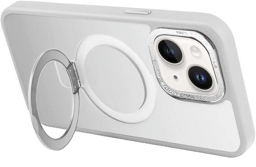 Artikl Lux Pro MagSafe Compatible Clear Case for iPhone 15/14/13 - Silver, Phone Case for iPhone 15/14/13
