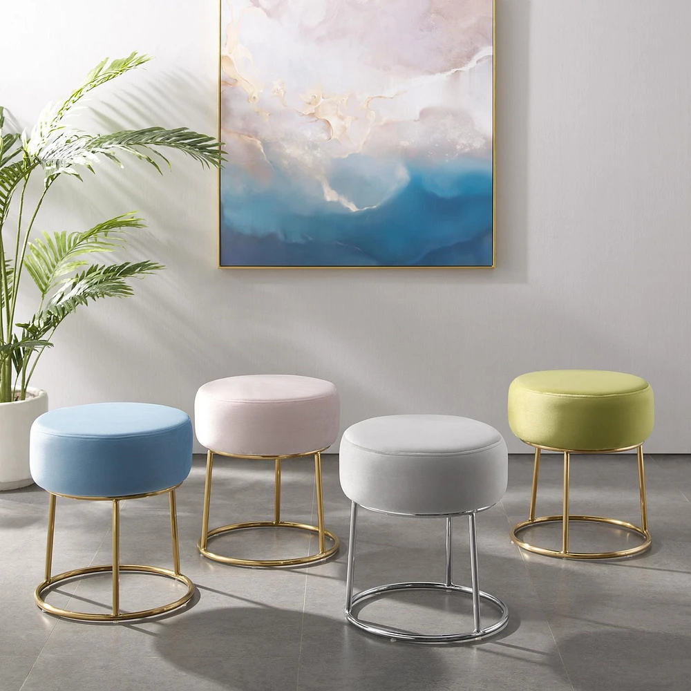 Tabouret d'appoint de coiffeuse Brockton, gris