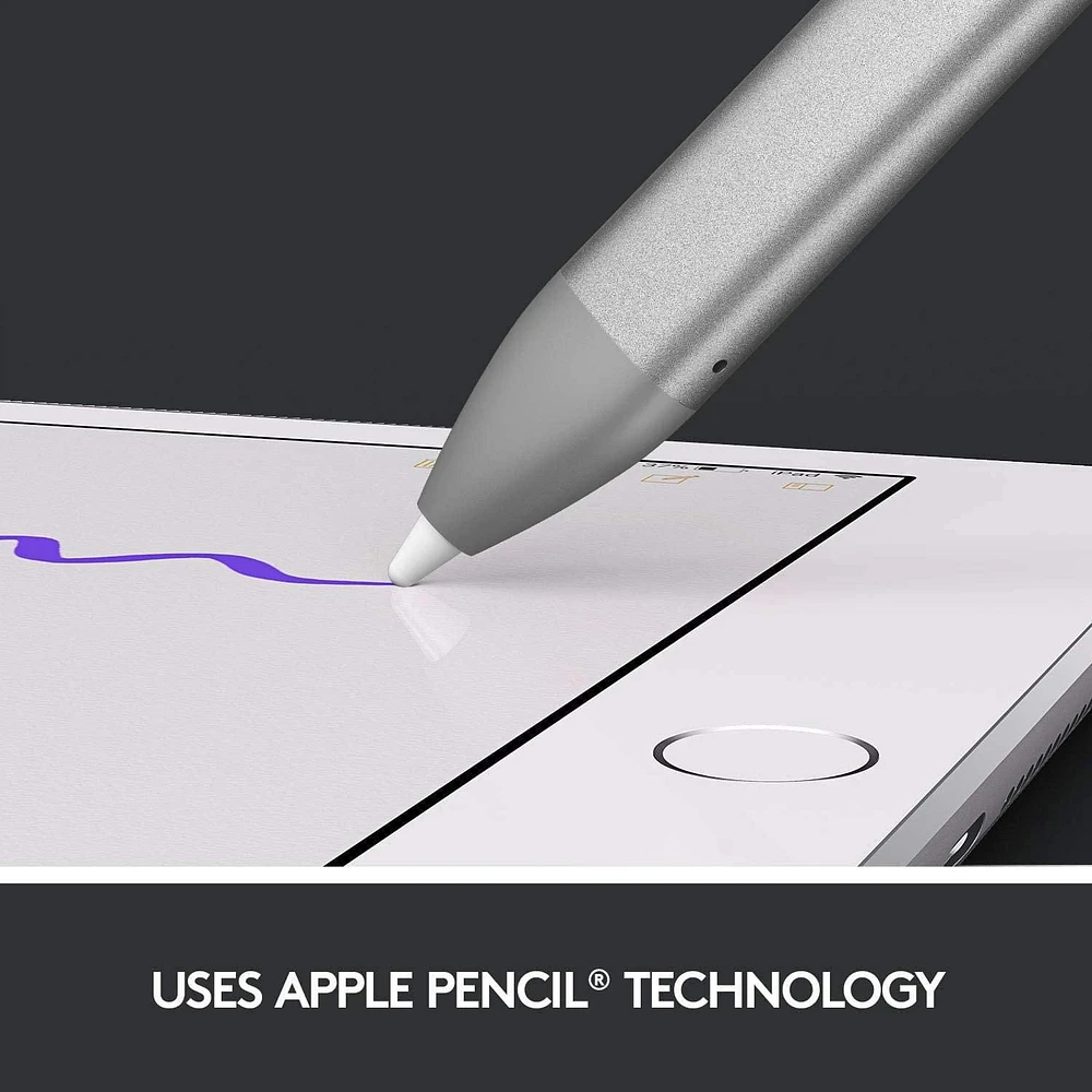 Logitech Crayon Digital Pencil for all iPads (2018 releases and later) - Mid-Gray
